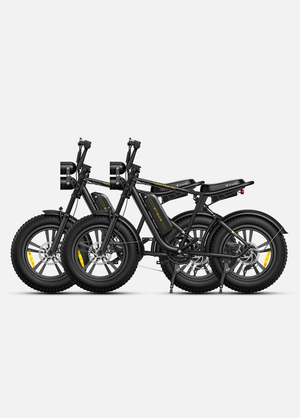2 black dual battery engwe m20 electric bikes