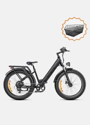 ENGWE E26 Fat Tire Electric Bike with Rear Basket