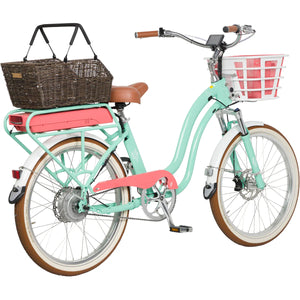 Electric Bike Company Basil Cento Rattan Rear Basket (MIK)- Brown
